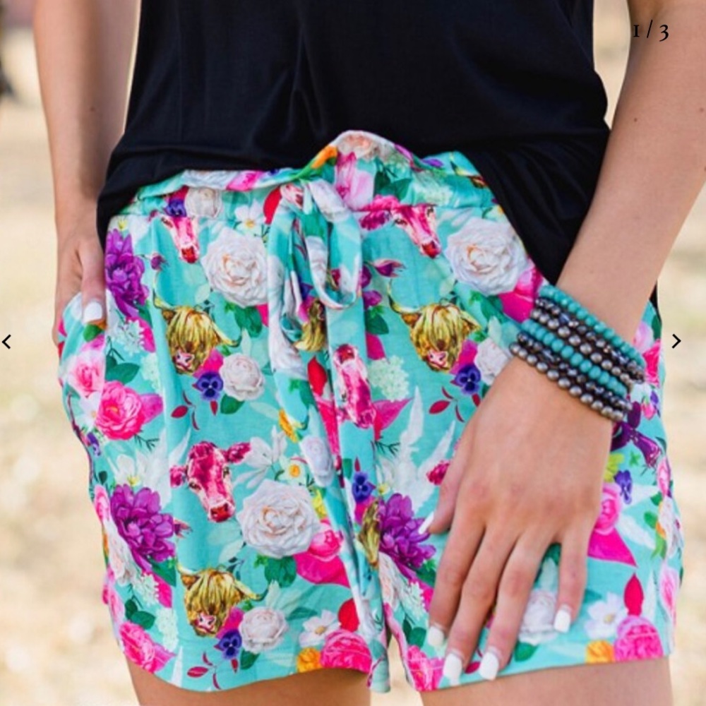 Crazy Train Floral Frenzy Shorts